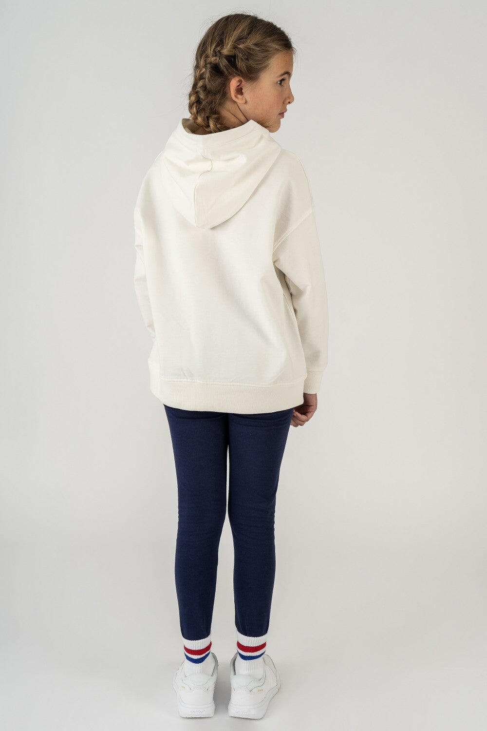 Leggings azul-marinho para meninas | Cós elástico 4/5