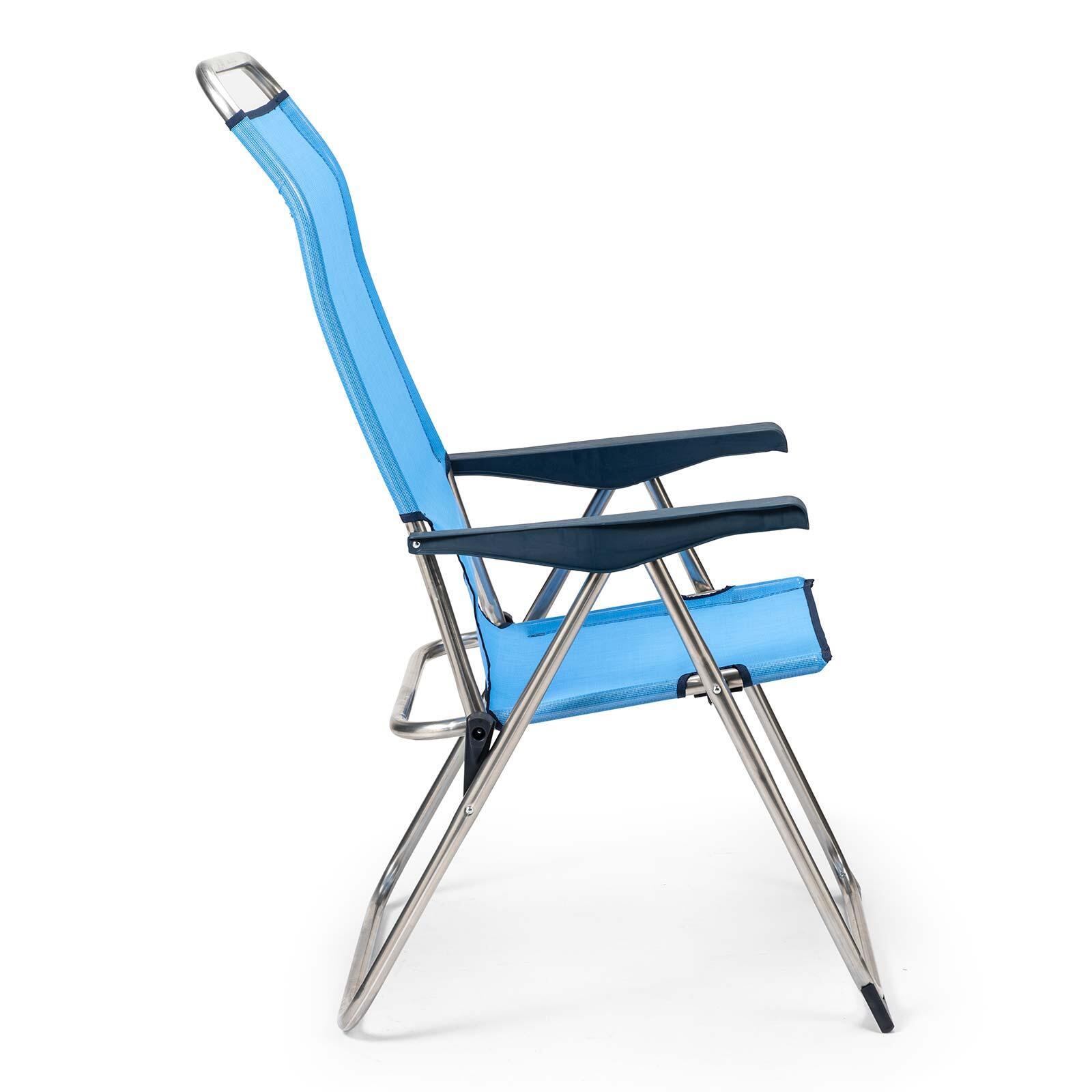 Silla de Playa y Jardín Plegable Solenny Reclinable 5 Posiciones con Respaldo An 3/5