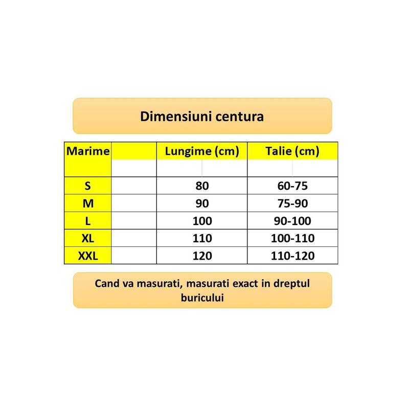 Centura sustinere lombara, pentru postura corecta si dureri de spate, M