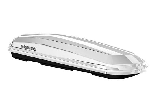 Dakkoffer Menabo Diamond 500 wit – 500 L, 209 x 79 x 36 cm, draagvermogen 75 kg