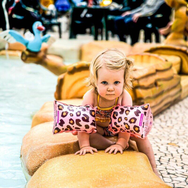 Swim Essentials Arm Bands - Rosé Gold - Safari Chic 6/7