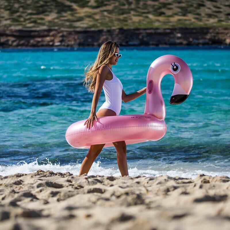Swim Essentials Schwimmring 95 cm Flamingo Rose Gold 5/7