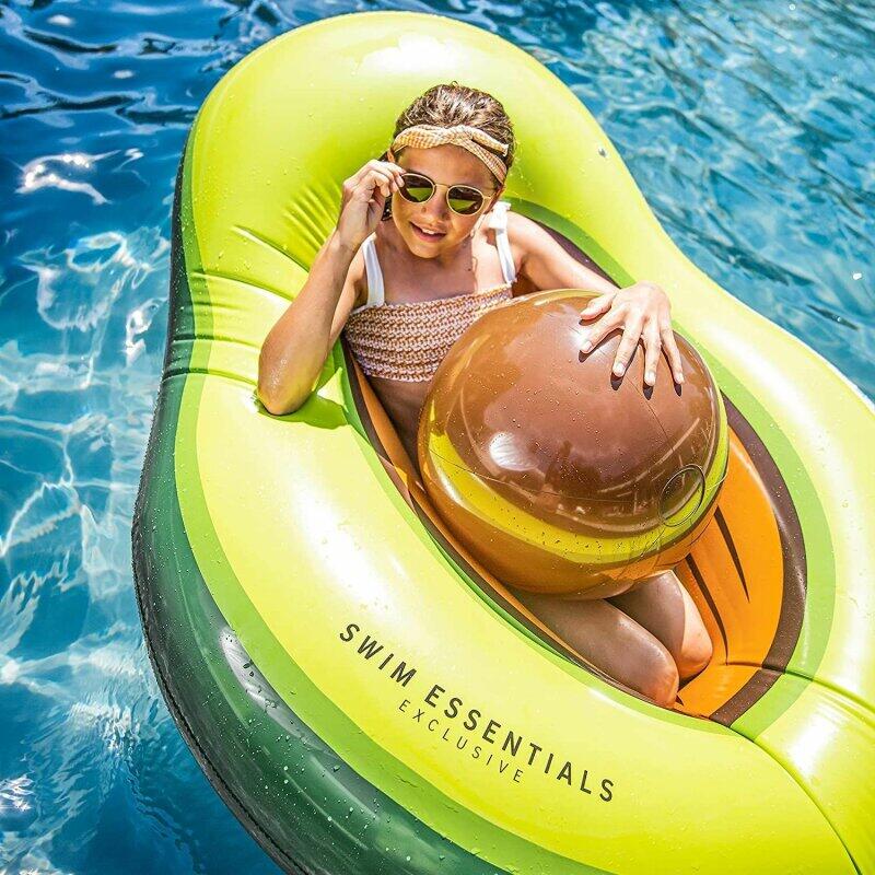 Swim Essentials Luftmatratze Avocado mit Beachball 155 x 113 cm 2/7