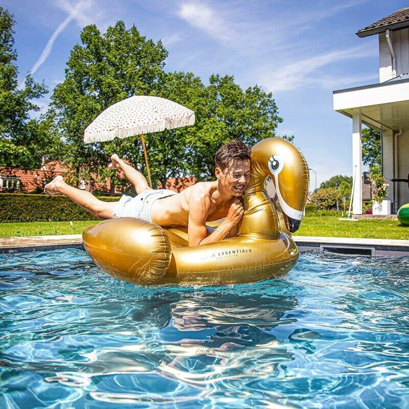 Swim Essentials Luxury Ride-on Schwan Gold 142x 137 x 97 cm 5/7