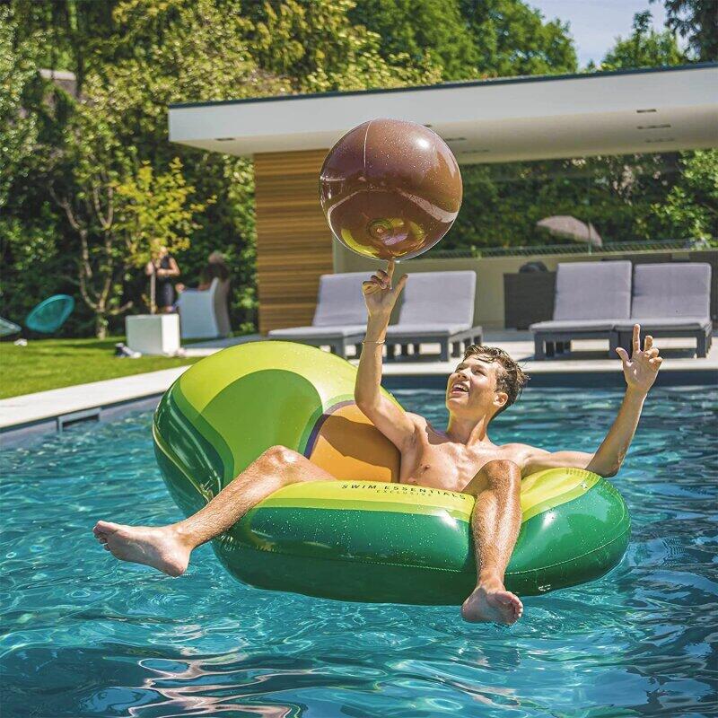 Swim Essentials Luftmatratze Avocado mit Beachball 155 x 113 cm 3/7