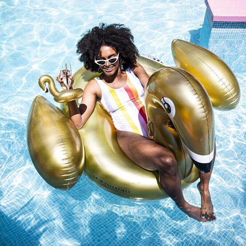 Swim Essentials Luxury Ride-on Schwan Gold 142x 137 x 97 cm 7/7