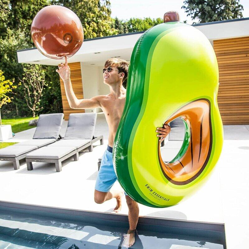 Swim Essentials | Materassino Tropicale Avocado incl. Pallone gonfiabile 4/7