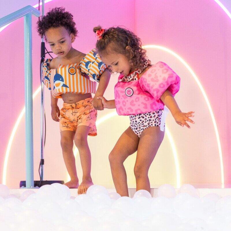 Swim Essentials | Roze Panterprint Puddle Jumper 2-6 jaar 6/7