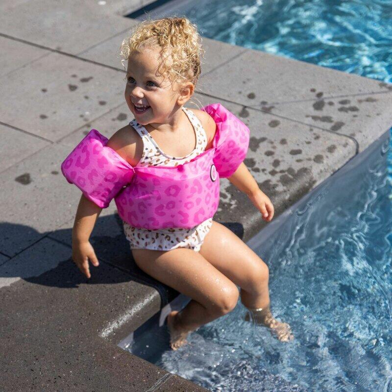 Swim Essentials | Roze Panterprint Puddle Jumper 2-6 jaar 5/7