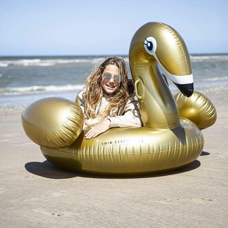 Swim Essentials Luxury Ride-on Schwan Gold 142x 137 x 97 cm 3/7