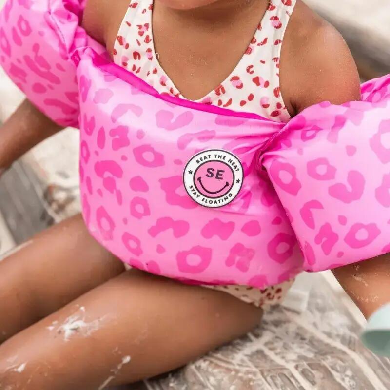 Ceinture de natation rose imprimé léopard 2 à 6 ans 3/7