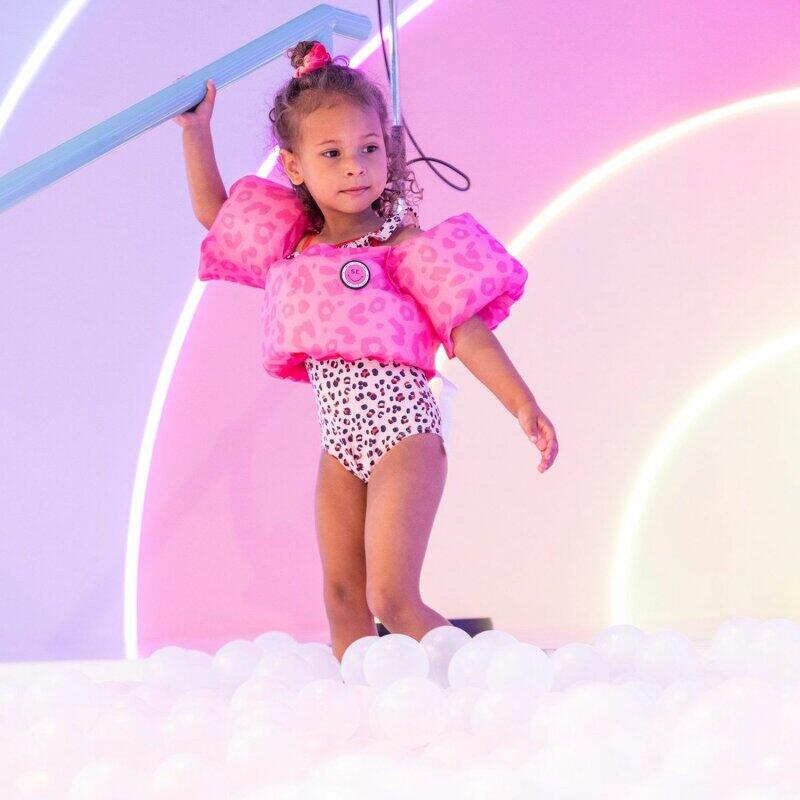 Swim Essentials | Roze Panterprint Puddle Jumper 2-6 jaar 7/7