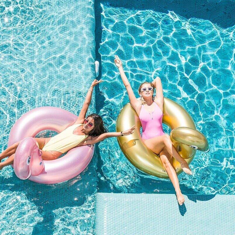 Swim Essentials Schwimmring 95 cm Schwan Gold 4/7