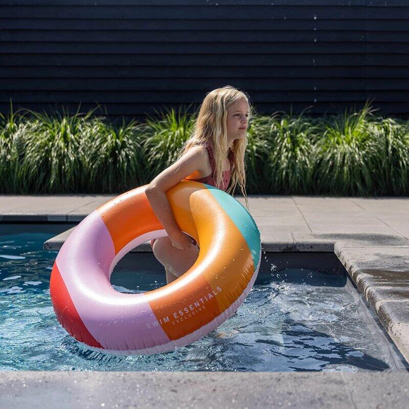 Swim Essentials Schwimmring 90 cm Regenbogen 5/7