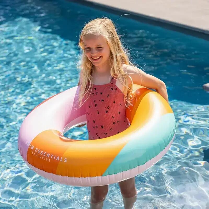 Swim Essentials Schwimmring 90 cm Regenbogen 3/7