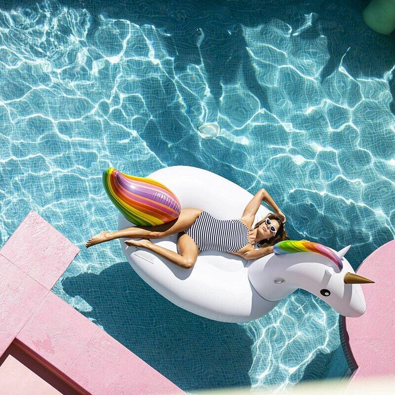 Swim Essentials Inflatable Unicorn Xxl - White - Dreamscape 7/7