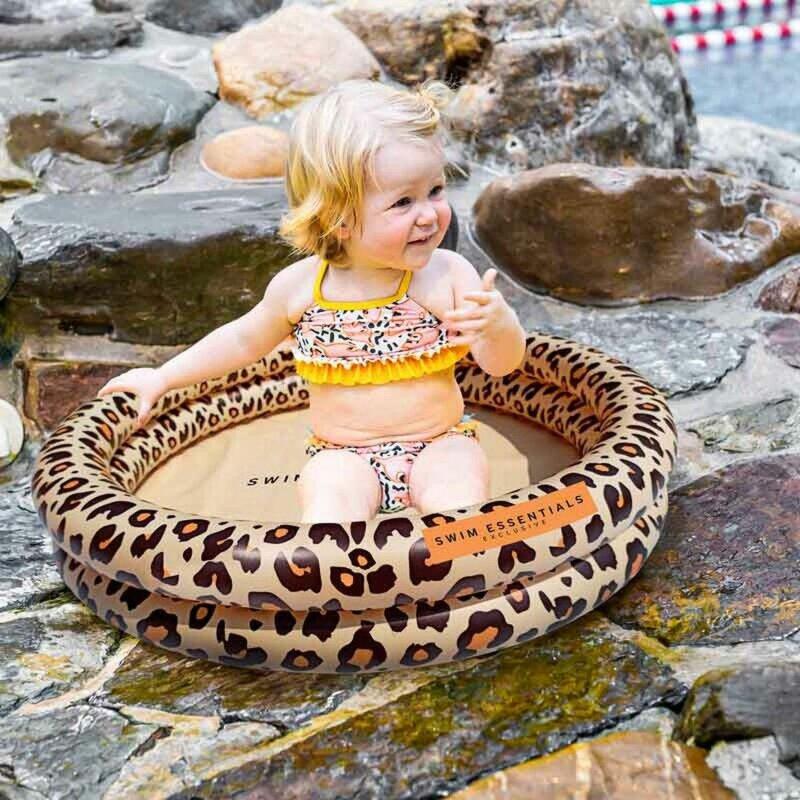 Swim Essentials Swimming Pool 60 cm Leopard Beige 60 x 17 cm