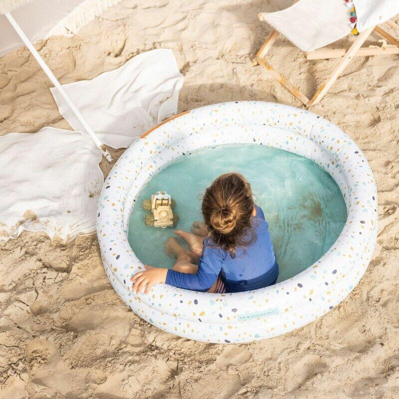 Swim Essentials Swimming Pool 100 cm Terrazzo Weiß 100 x 17 cm 5/7
