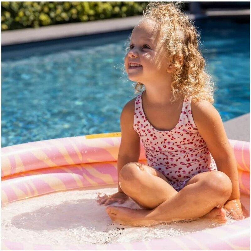 Swim Essentials Swimming Pool 100 cm Pink Zebra 100 x 17 cm