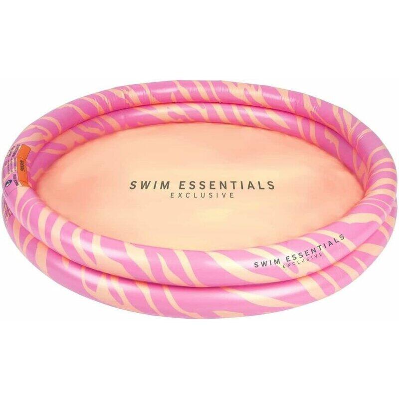 Swim Essentials Swimming Pool 100 cm Pink Zebra 100 x 17 cm