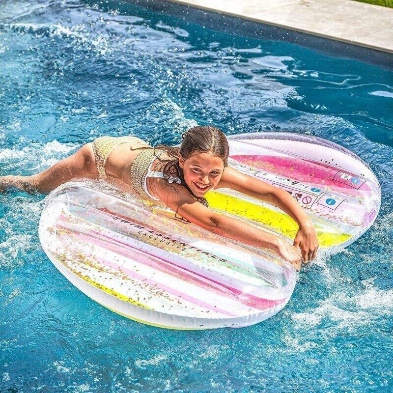 Swim Essentials Luftmatratze Herz Regenbogen 150 x 100 cm 3/4