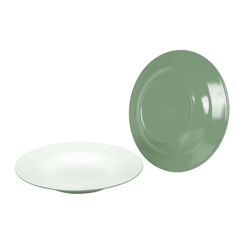 Bo-Camp - Plato hondo - Bicolor - 4 Piezas - Verde