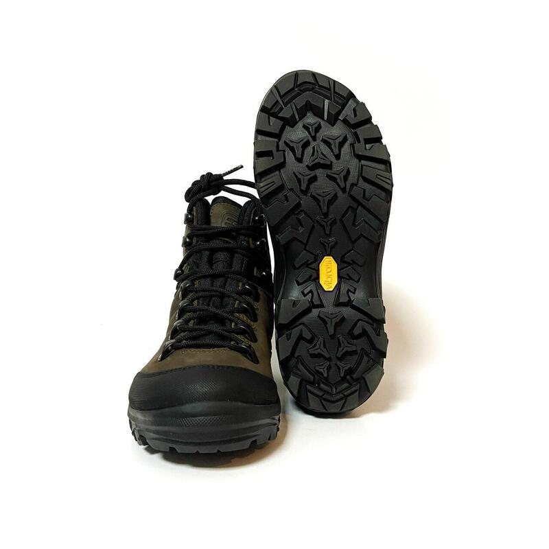 Pantofi trekking Ascent nubuk, maro, piele hidrofobizata nubuk, Vibram Grivola