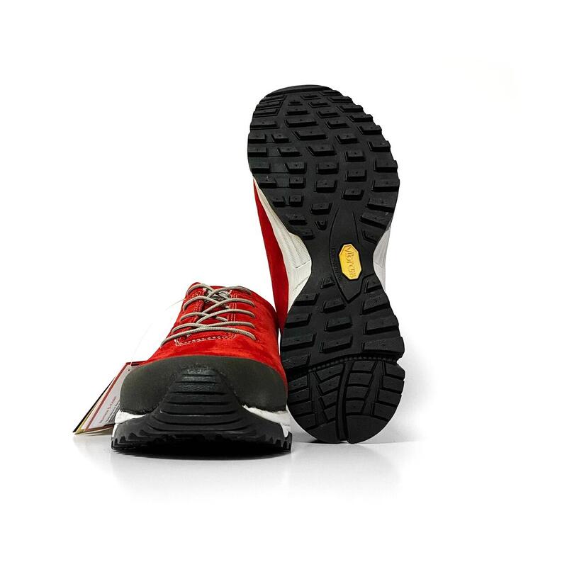 Pantofi sport S-KARP Travel, rosu, piele naturala, talpa Vibram