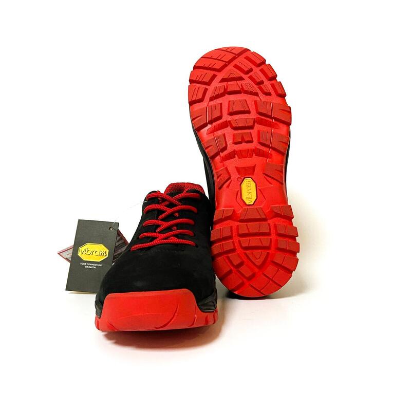 Pantofi sport S-KARP Daily RS negru/rosu, talpa Vibram RollinGait System