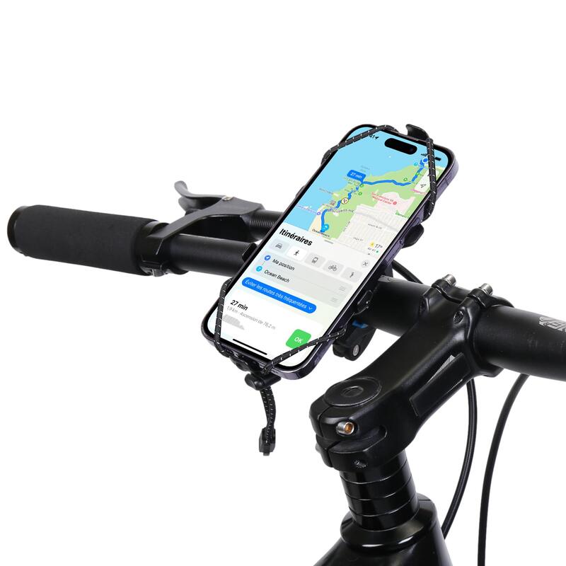 Ondersteuning voor telefoonhouder voor fietsen tot 7", innovatieve bevestiging