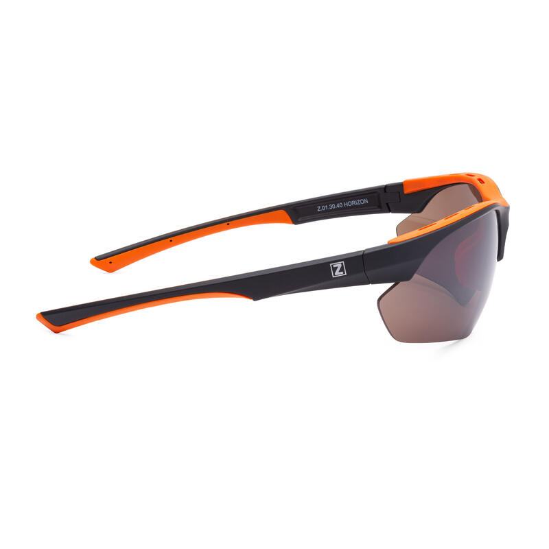 Occhiale da sole sportivo unisex HORIZON nero arancio lenti UV 400