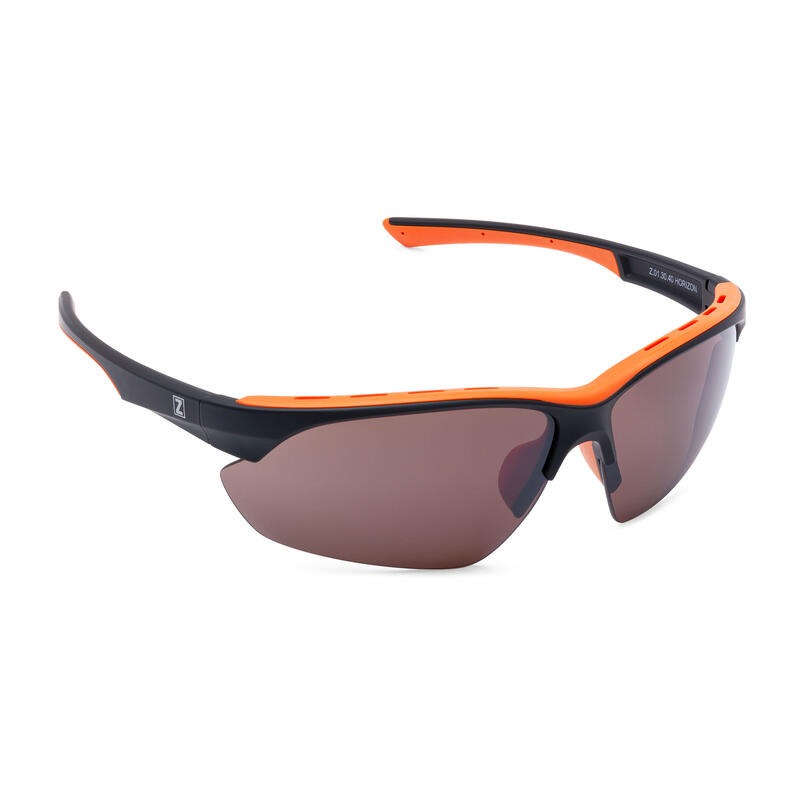 Occhiale da sole sportivo unisex HORIZON nero arancio lenti UV 400