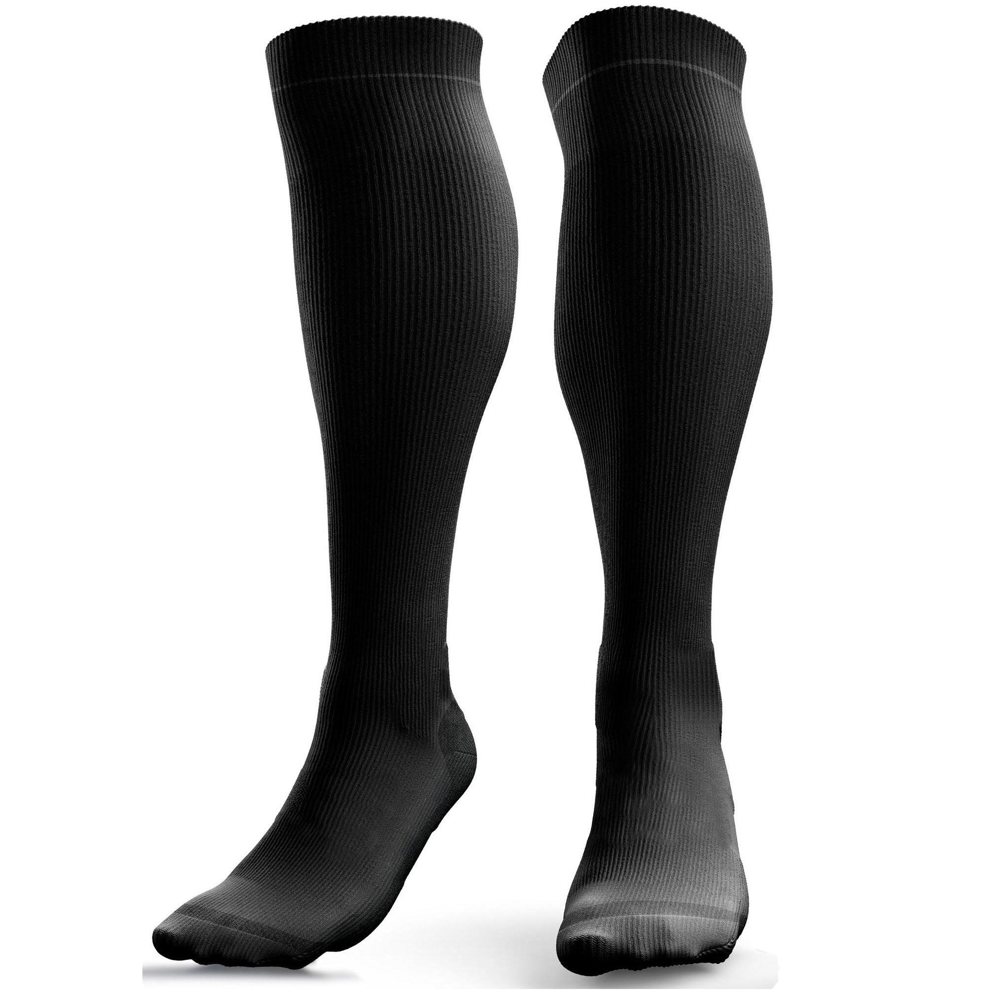 AZENGEAR Compression Socks for Men & Women (20-30 mmHg) (Black/White, Pair)