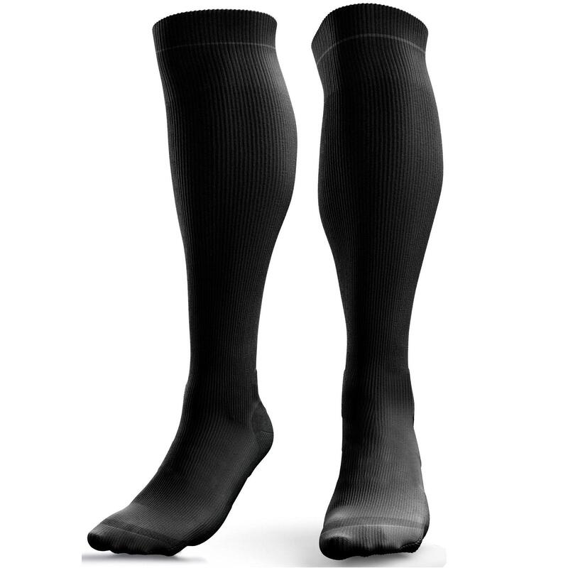 Chaussette de Compression Femme et Homme (20-30mmHg Classe 2) (Noir, XXL)