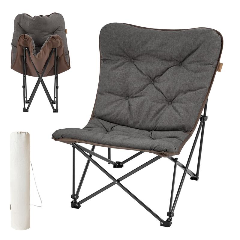 Chaise de camping pliante - Mala - Sac de transport - Rembourrée - Max. 135 kg