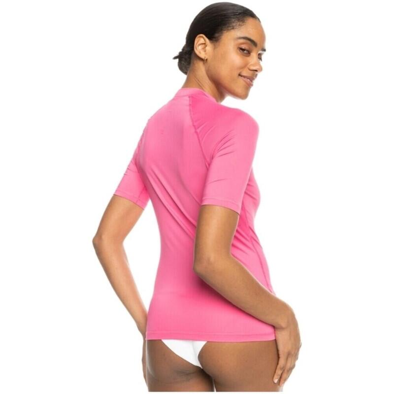 Koszulka krótki rękaw Roxy Hearted SS UPF 50 Rashguard Pink 2024