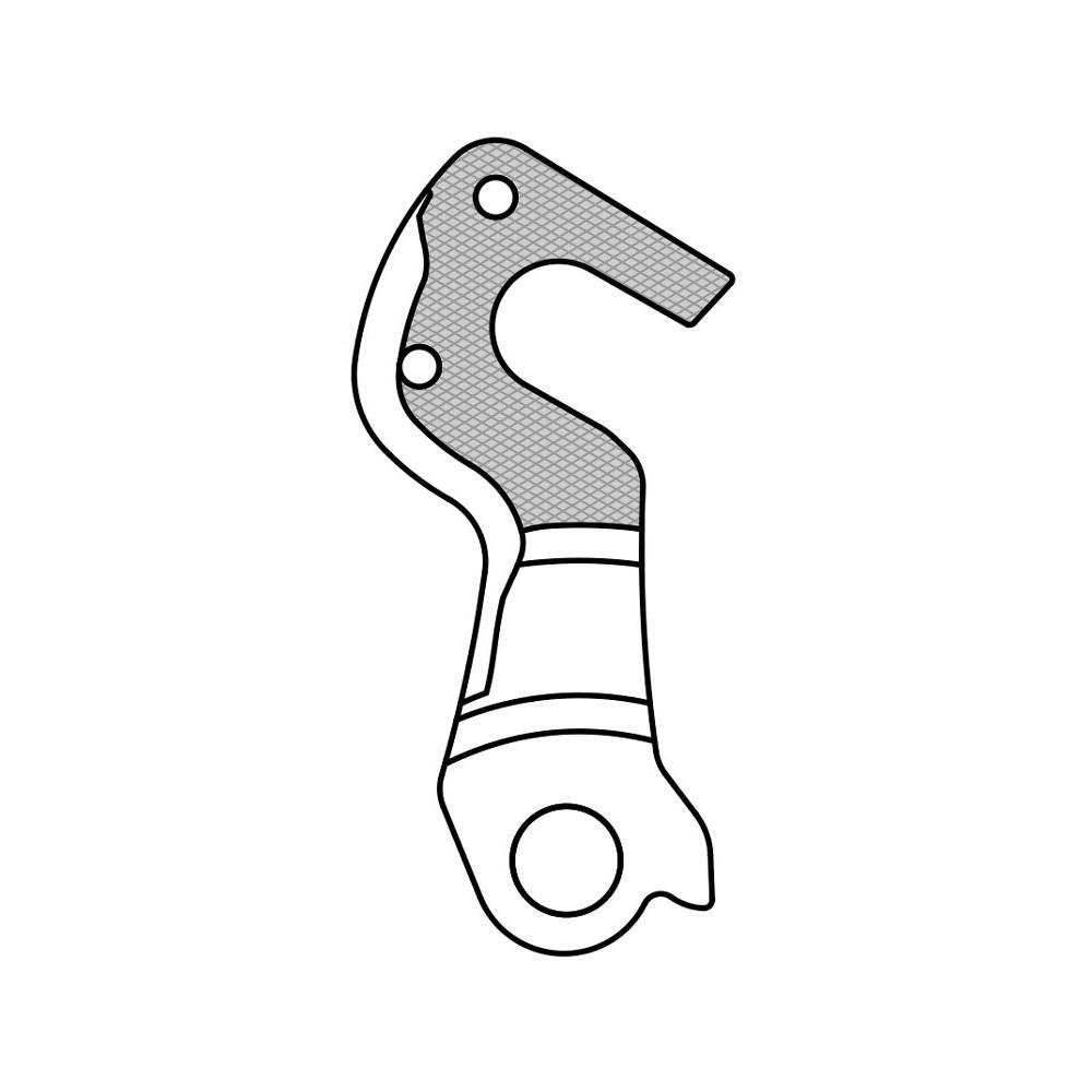 Patte derailleur alu  adaptable    cadre cube (gh - 257) 5/6