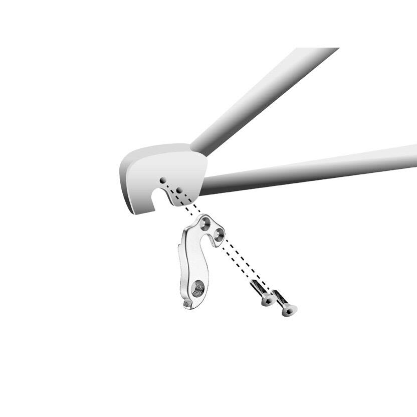 Patte derailleur alu  adaptable    cadre ghost (gh - 172) 5/6