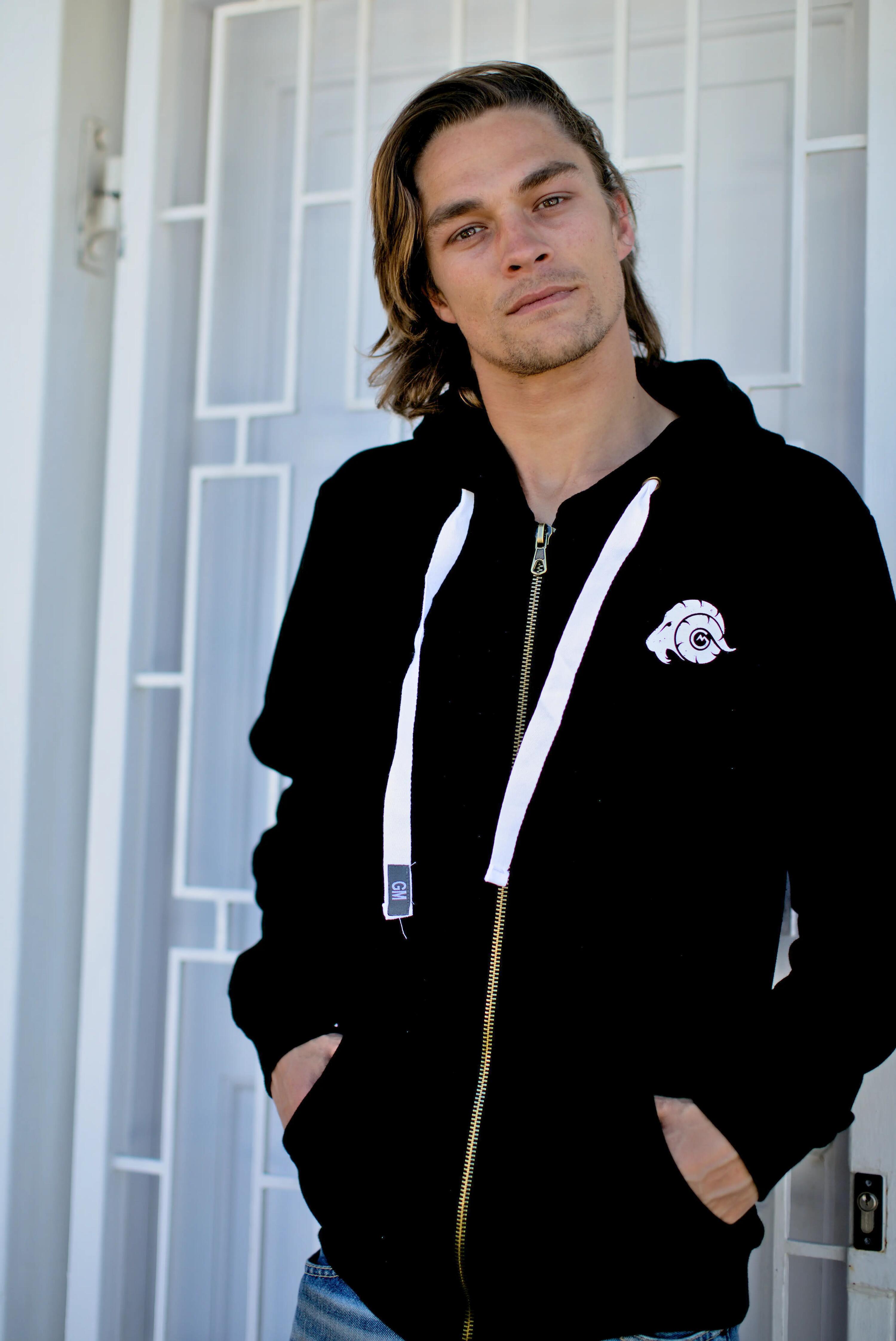 GUGGEN Mountain H06 herenhoodie met rits en fleecehoodie 3/7