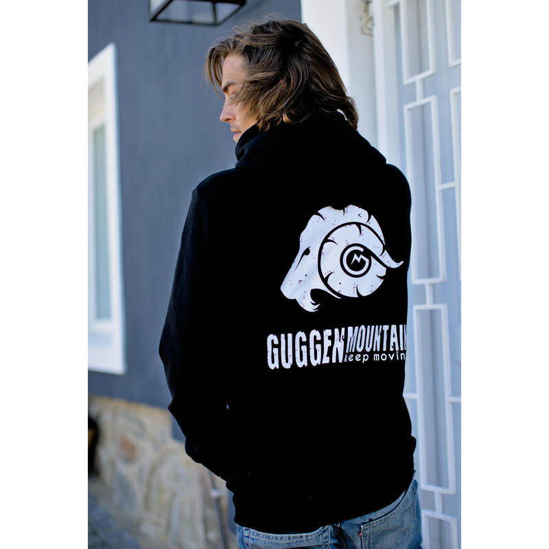 GUGGEN Mountain H06 jersey de hombre con capucha, cremallera y forro polar