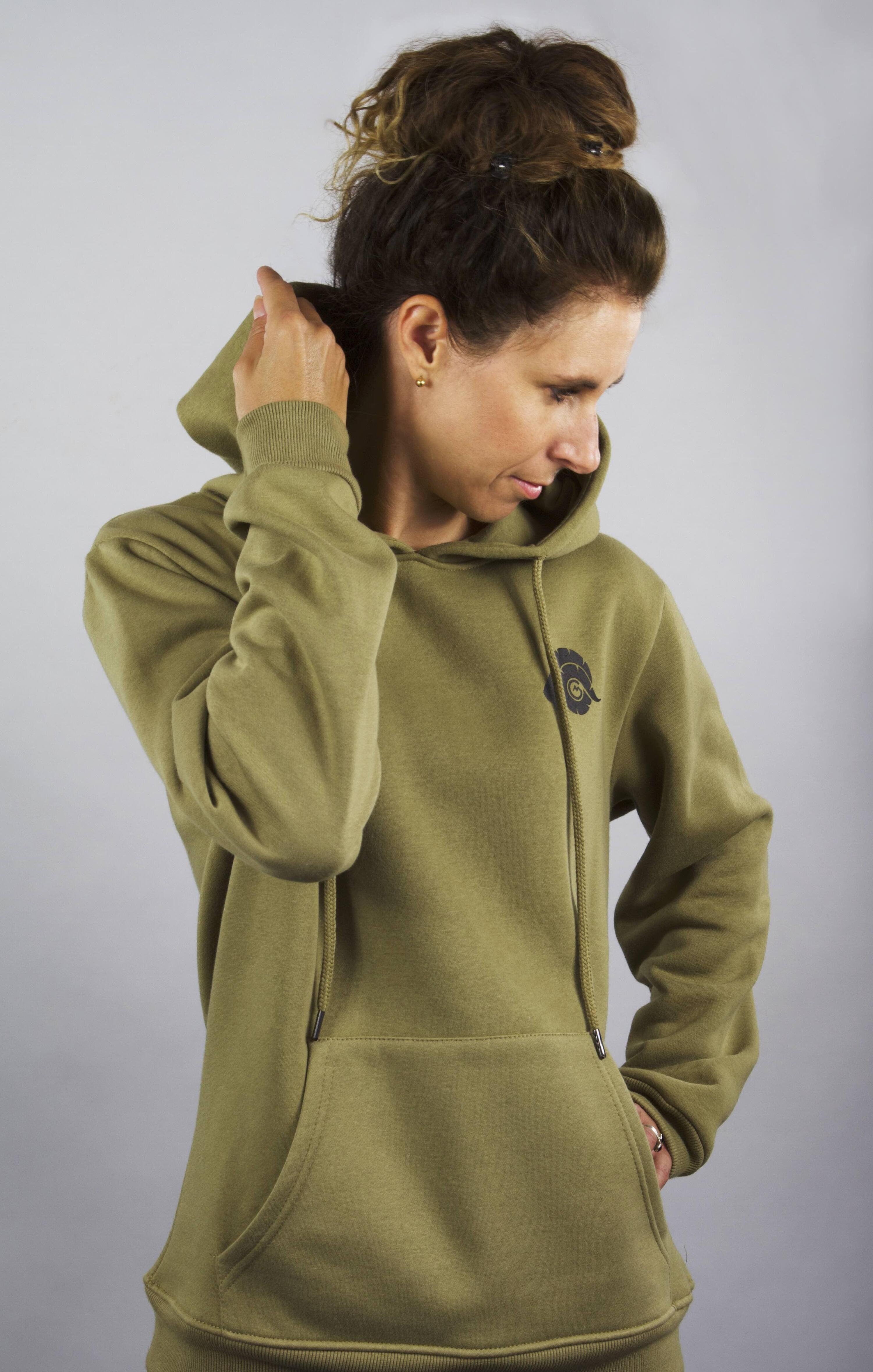Dameshoodie HW08, fleecehoodie, capuchon met lange mouwen, buiten 4/7