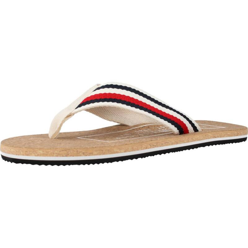 Chanclas Hombre Tommy Hilfiger Cork Beach Sandal Blanco