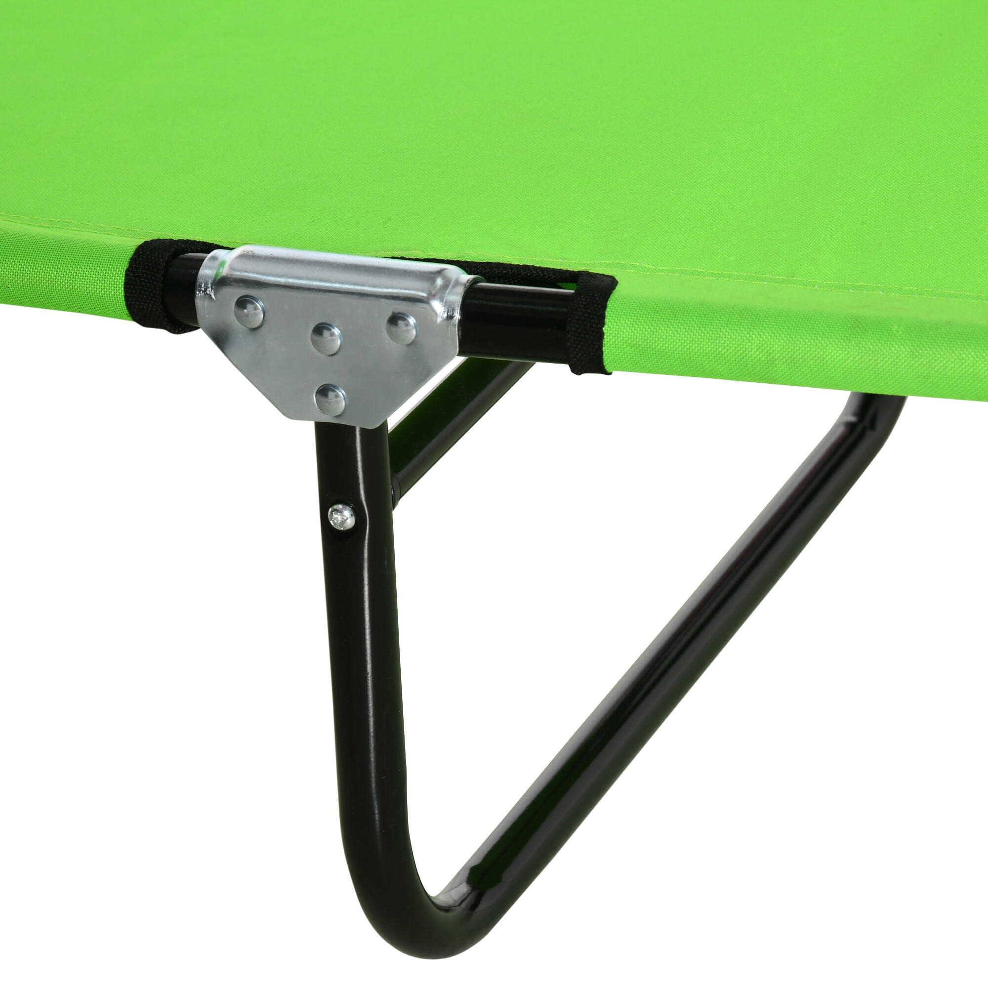 Tumbona Plegable Outsunny 190x56x28 cm Verde 5/7