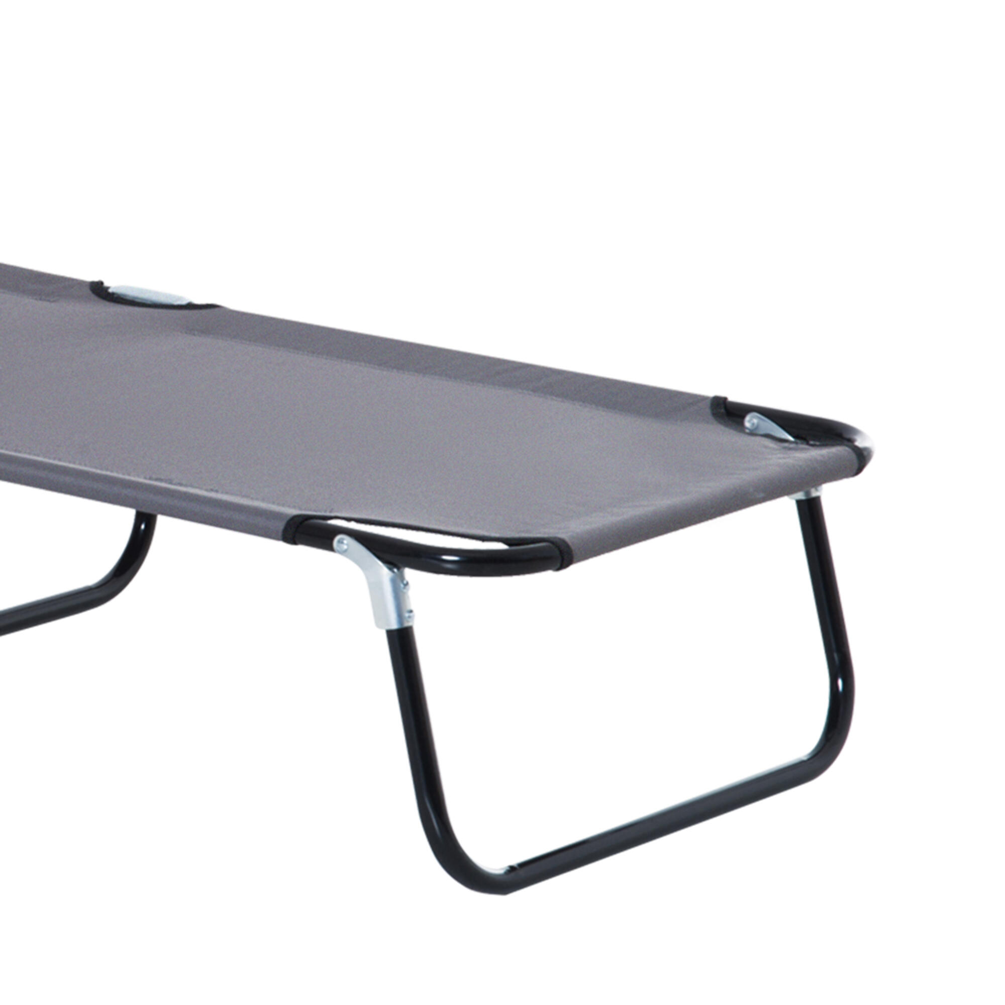 Tumbona Plegable Outsunny 190x56x28 cm Gris 4/7