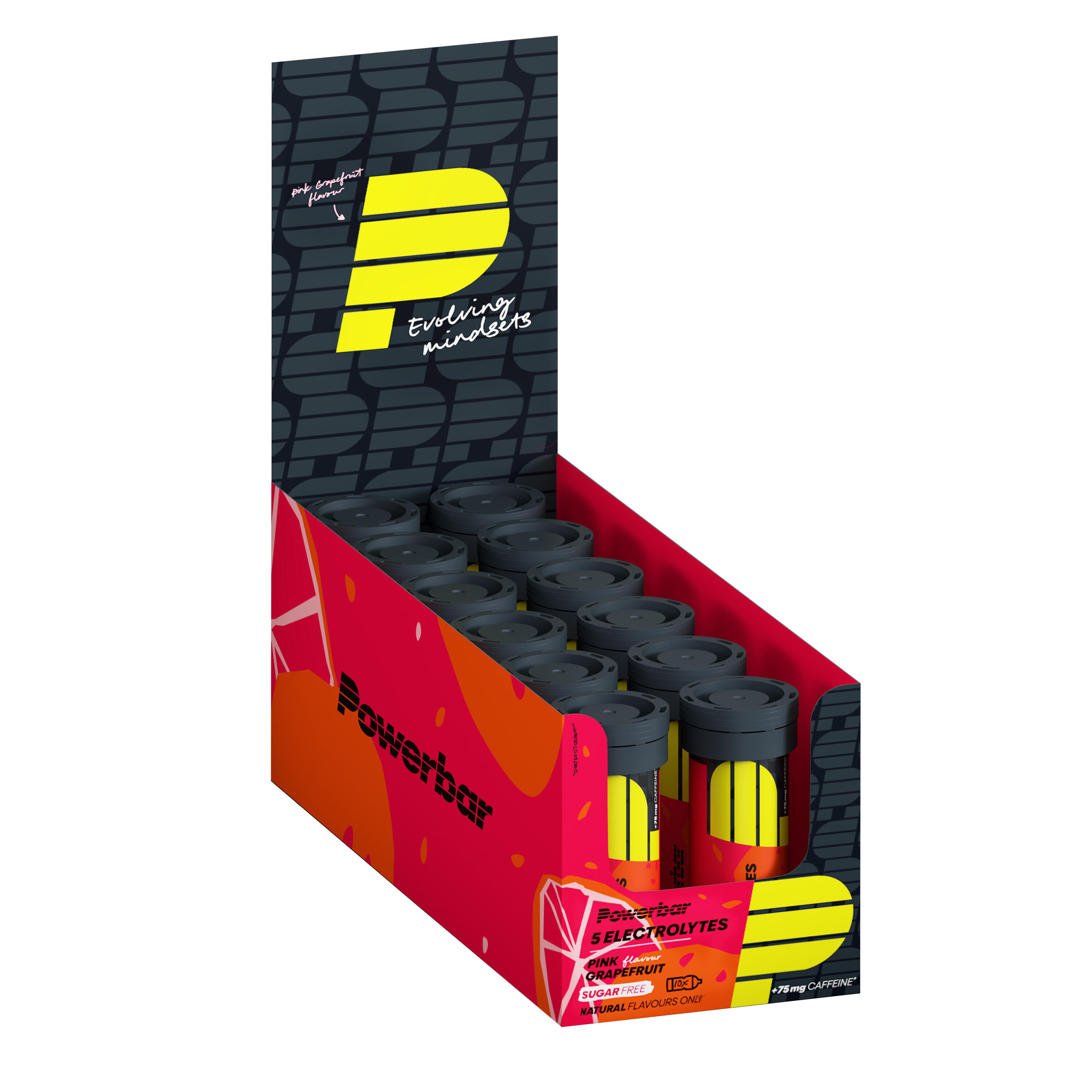 PowerBar - 5 eletrólitos com cafeína 12 tubos x 10 comprimidos