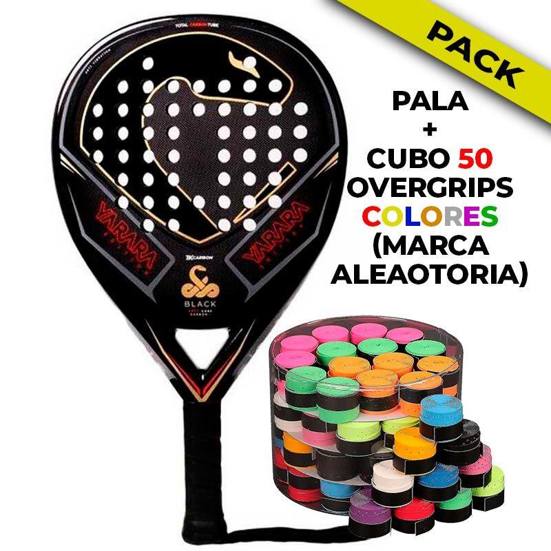 PACK VIBORA YARARA BLACK SERIES 1K + CUBO 50 OVERGRIPS COLORES