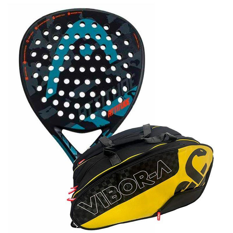 PACK HEAD GRAPHENE ATTITUDE 2023 + PALETERO VÍBORA BLACK MAMBA PRO AMARILLO