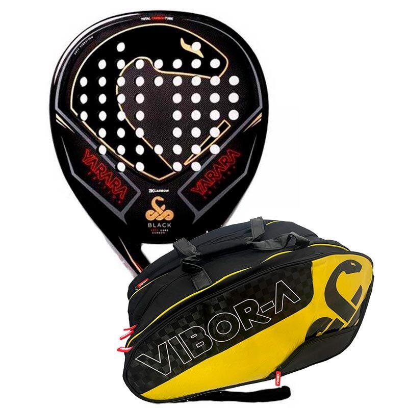 PACK VIBORA YARARA BLACK SERIES 1K + PALETERO BLACK MAMBA PRO AMARILLO