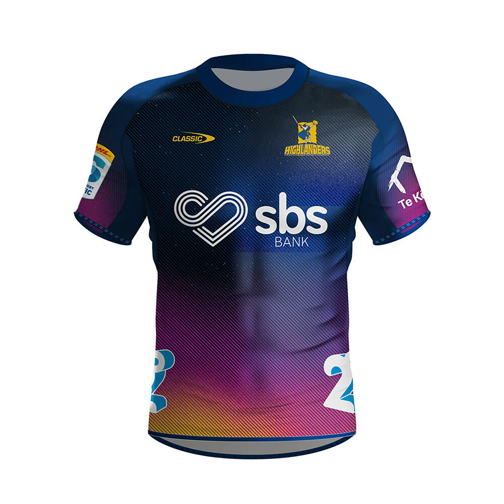Highlanders 2024 Super Rugby Adults Training Rugby Shirt 1/7