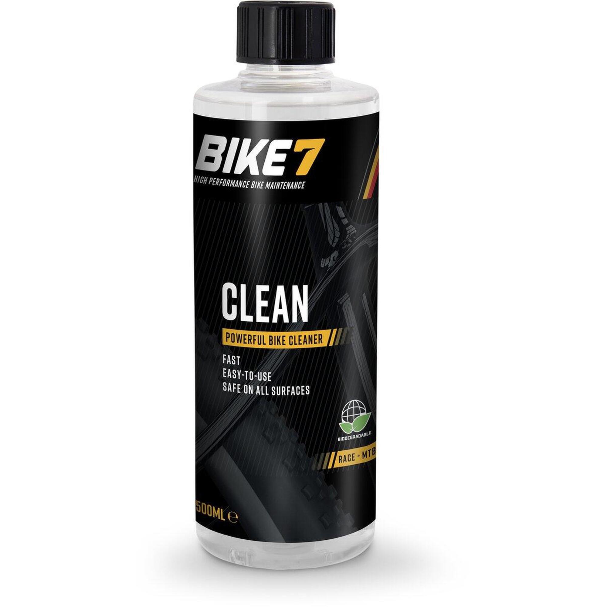 Fahrradzubehör Kraftvoller Reiniger für alle Oberflächen - Bike7 Clean 500ml